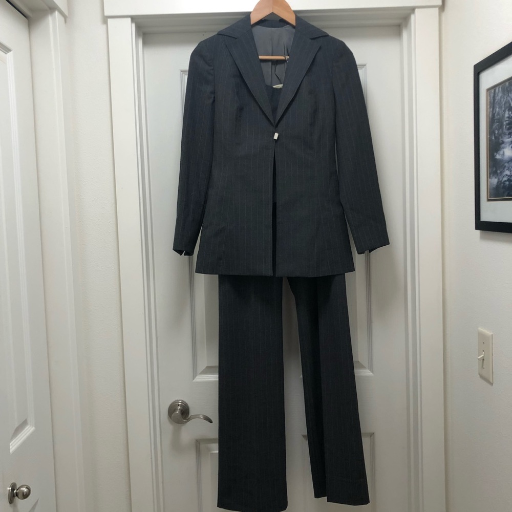 Bebe gray pinstripe suit - size 2
